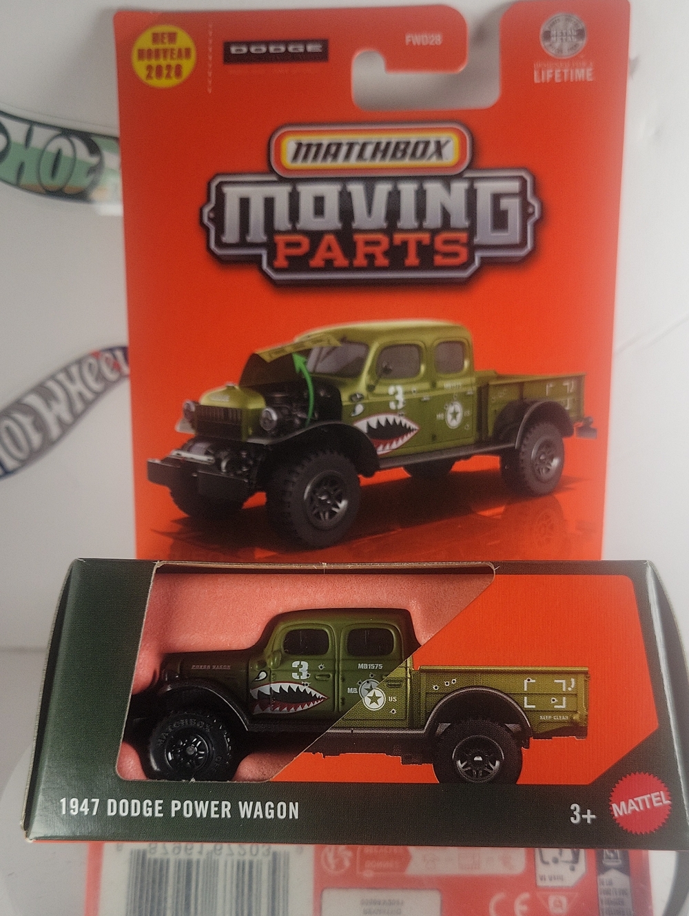 Matchbox 1947 Dodge Power Wagon Moving Parts in Olive Green with Black Wheels